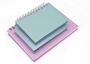 telli defter kitap veya Not defteri yığını