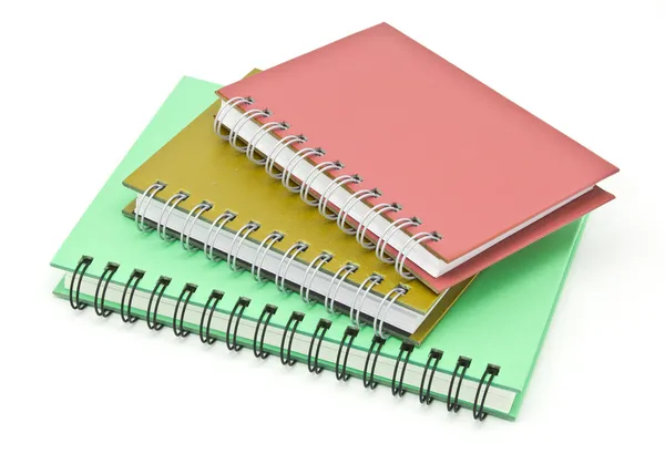 Pilha de pasta de anel livro ou notebook — Fotografia de Stock