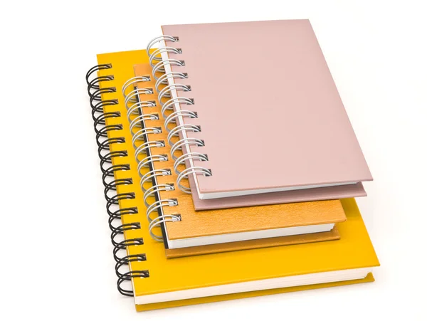 Pilha de pasta de anel livro ou notebook — Fotografia de Stock