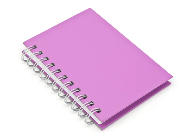 Stapel van ringbanden boek of roze notebook — Stockfoto
