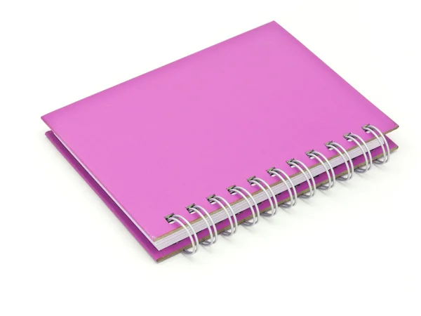 Pila de libro aglutinante de anillo o cuaderno rosa —  Fotos de Stock