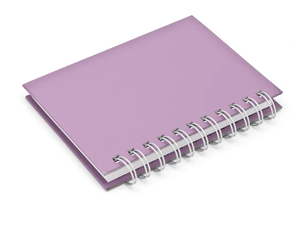 Pilha de livro de pasta de anel ou caderno rosa — Fotografia de Stock