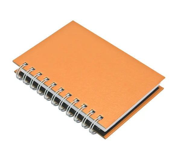 Pilha de livro de pasta de anel ou caderno marrom — Fotografia de Stock