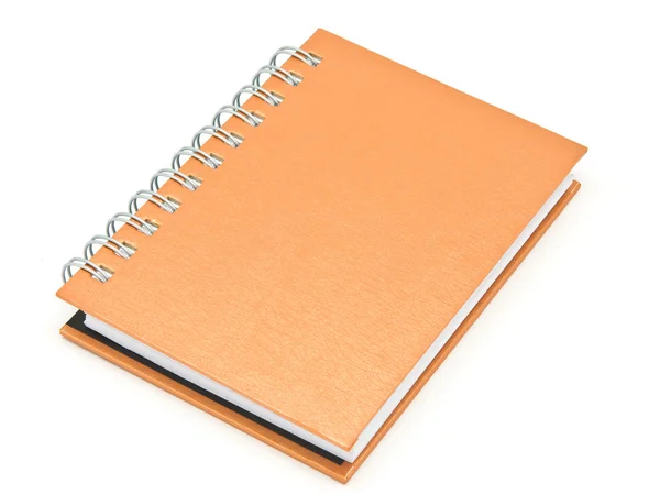 Stack of ring binder book or brown notebook — Stock Photo, Image