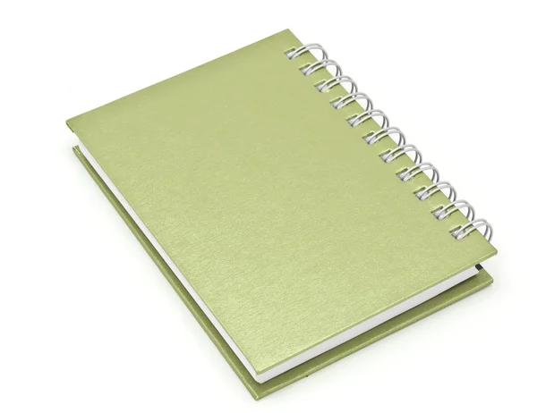 Pilha de livro de pasta de anel ou caderno marrom — Fotografia de Stock