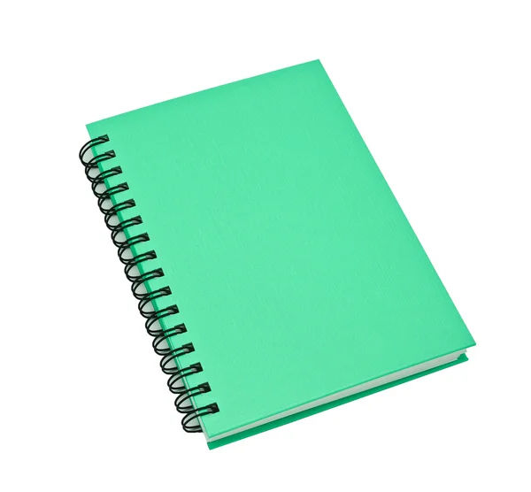 Pilha de livro de pasta de anel ou caderno verde Imagem De Stock