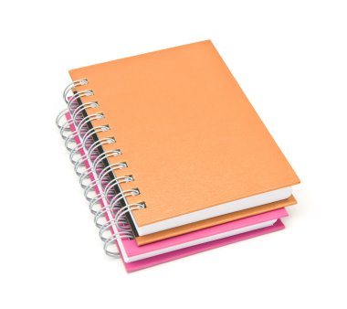 yığın telli defter kitap veya kahverengi defter