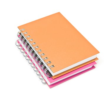 yığın telli defter kitap veya kahverengi defter