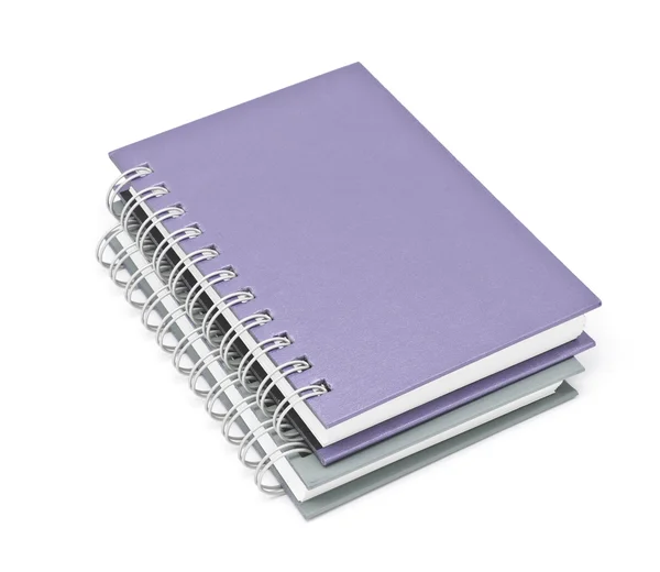 Stack of ring binder book or brown notebook — Stock Photo, Image