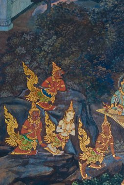 geleneksel Tay tarzı resim sanat şaheseri