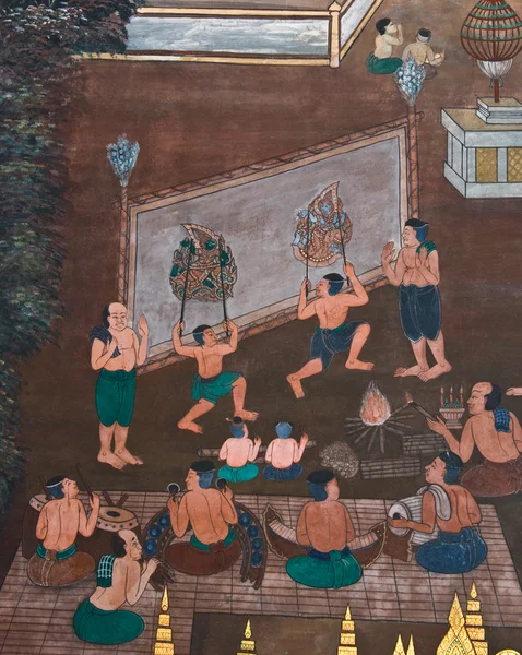Шедевр традиційному тайському стилі Живопис Мистецтво — стокове фото
