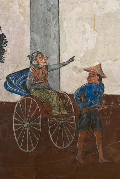 Meesterwerk van traditionele Thaise stijl schilderij kunst — Stockfoto