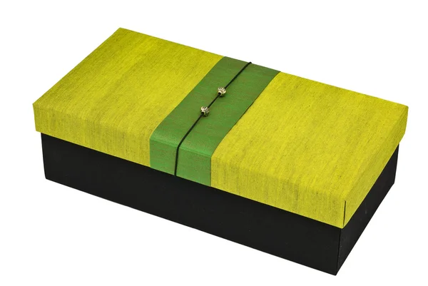 Zelené hedvábné box. — Stock fotografie