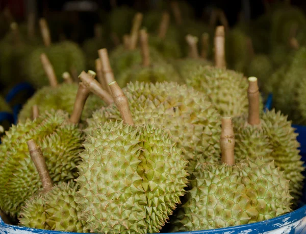 Čerstvý durians na trhu — Stock fotografie