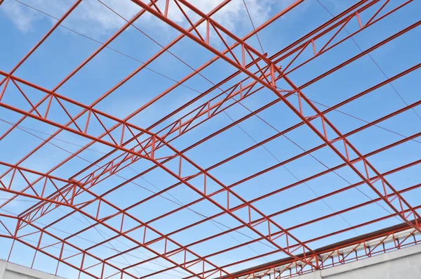 Steel roof trusses — Stock Photo, Image