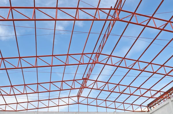 Steel roof trusses — Stock Photo, Image