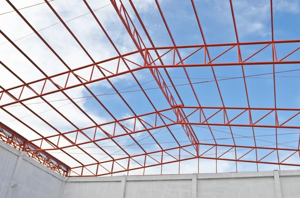 Steel roof trusses — Stock Photo, Image