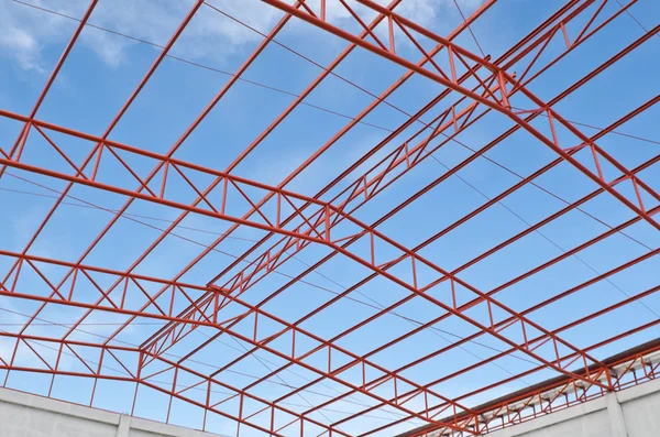 Steel roof trusses — Stock Photo, Image