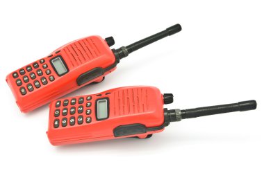 Red radio communication clipart