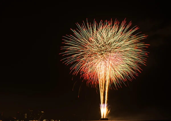 Fuegos artificiales en la noche — Foto de Stock