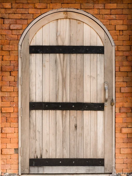 Wood arch door — Stock Photo, Image