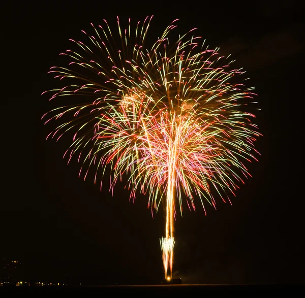 Fuegos artificiales en la noche — Foto de Stock