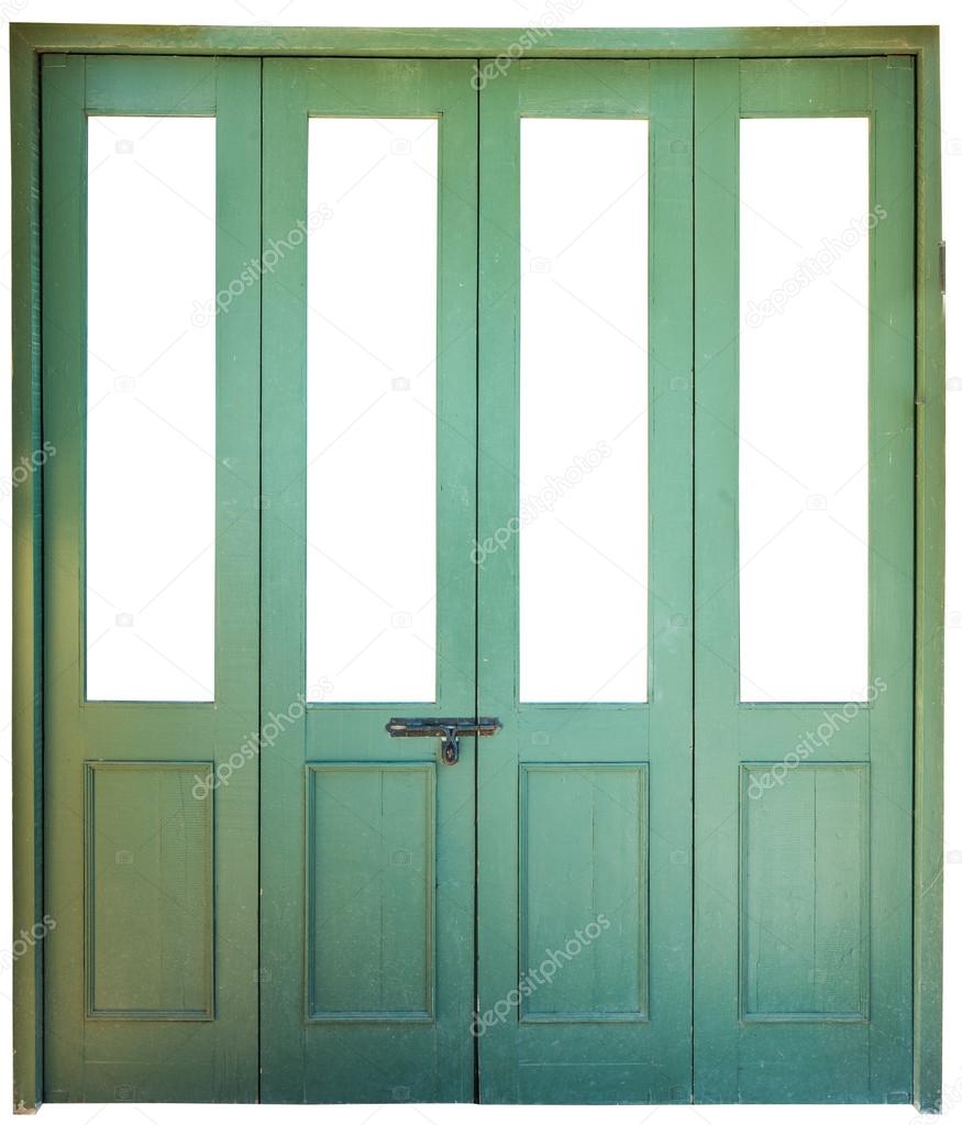 Green Wood Accordion Door Stock Photo C Wuttichok 40488389