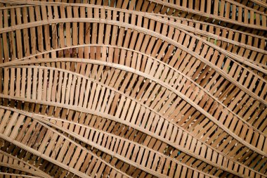 Dalga kahverengi el halısının modern tarz doğa arka planı dekoratif duvar için bambu dokusu dokusu dokusudur