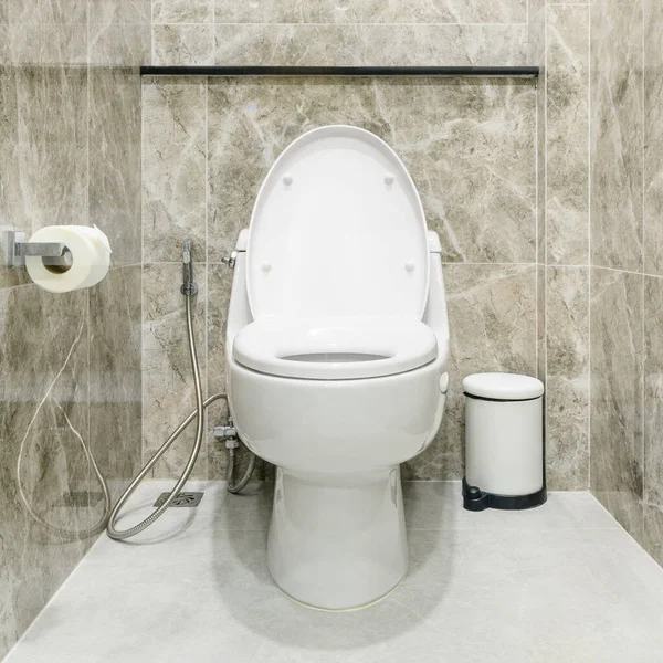 Design Interno Stile Moderno Una Toilette Filo Bagno — Foto Stock