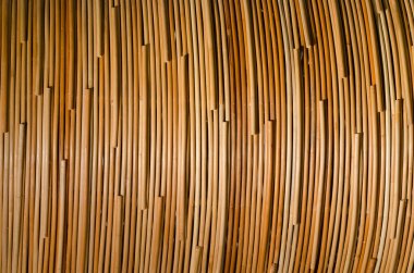 Kahverengi el halısının geleneksel Thai tarzı doğa arka planı mobilya malzemesi için el dokuma dokusu rattan yüzeyi