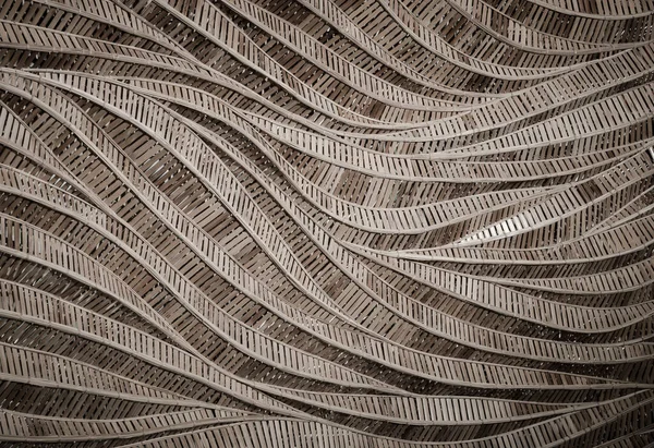 Modern Style Pattern Nature Background Wave Brown Handicraft Weave Texture — Stock Photo, Image