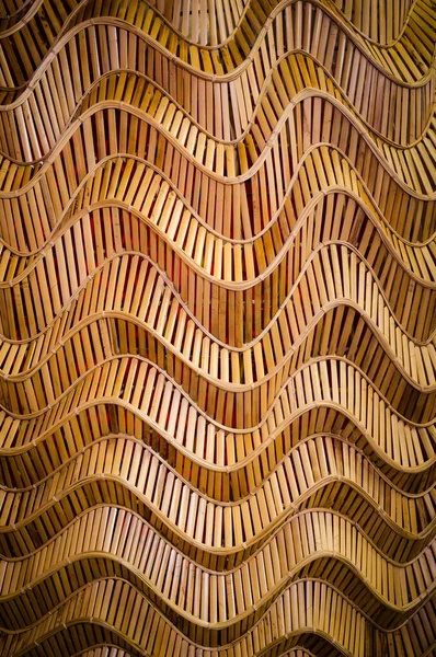 Modernen Stil Muster Natur Hintergrund Der Welle Braun Handwerk Weben — Stockfoto