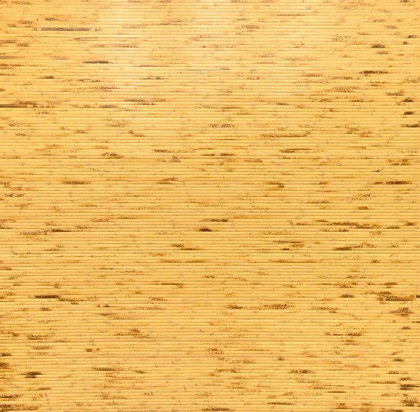 Close Achtergrond Textuur Van Decoratief Geel Bamboe Hout Muur Oppervlak — Stockfoto