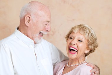 Seniors Laughing Together clipart