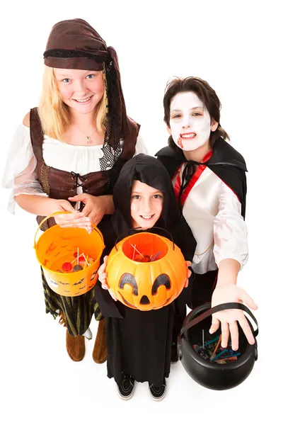 Halloween trick eller treaters isolerade — Stockfoto