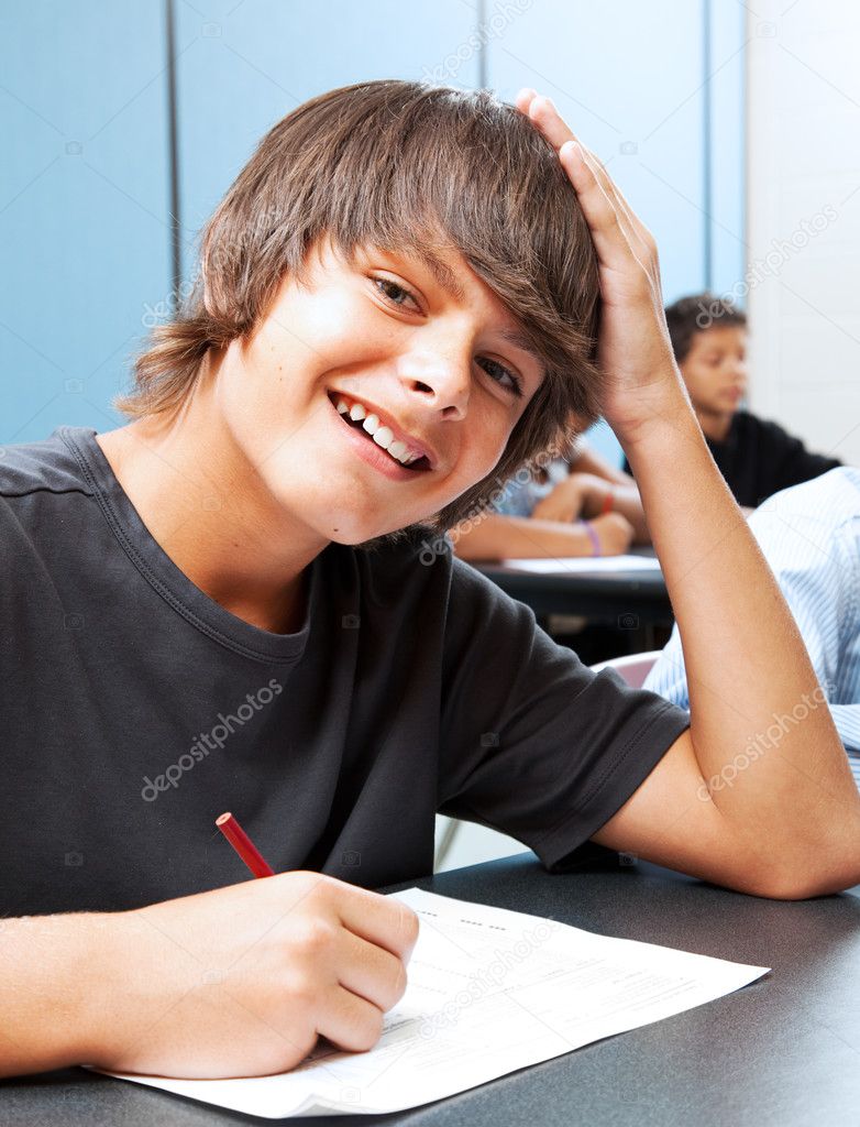 Smiling School Boy