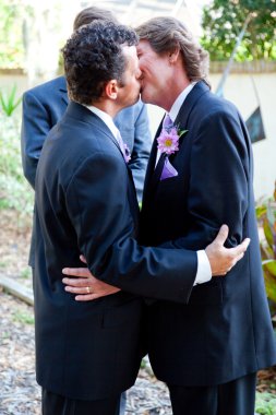 Gay Wedding Kiss clipart