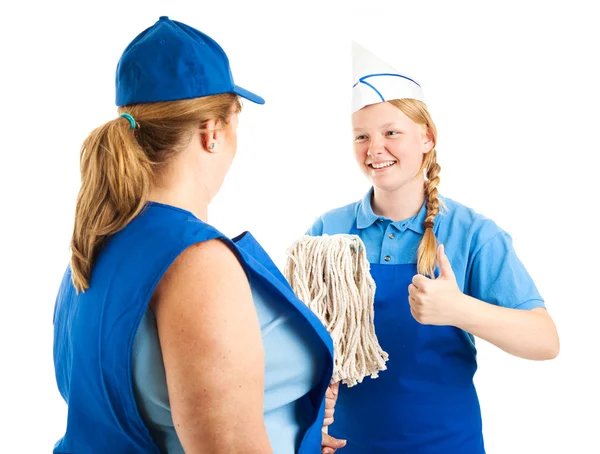 Teenage Worker Has Great Attitude — Stock Photo, Image