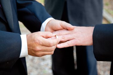 gay düğün - yüzük alışverişi