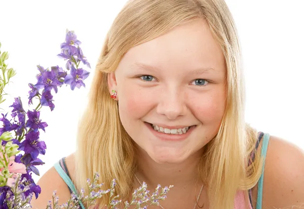 Portrait of Beautiful Blond Teenage Girl — Stock Photo, Image