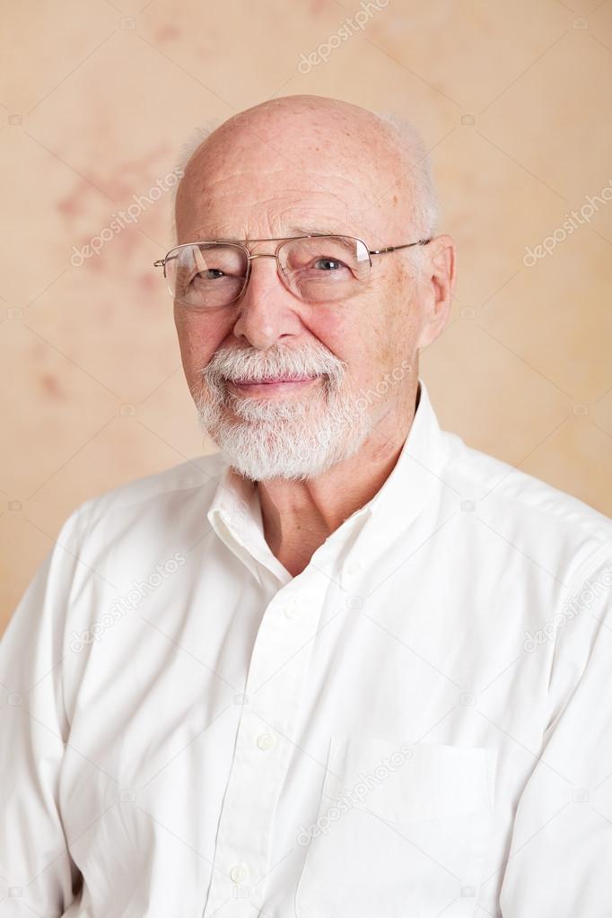 Senior Man with Glasses - Serious