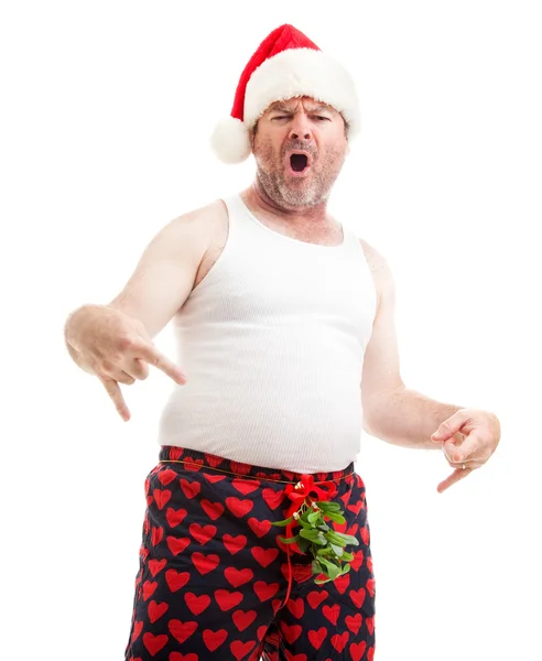 Ich habe dein Weihnachtsgeschenk hier, Baby — Stockfoto