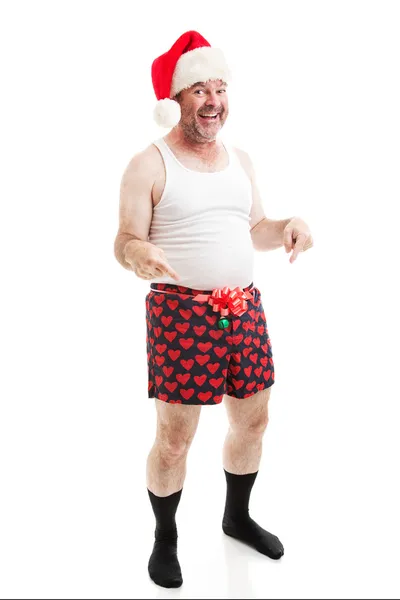 Grungy Looking Christmas Guy - Full Body Isolated — Stock Photo, Image