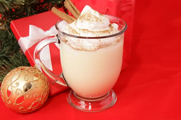 Holiday Eggnog with Copyspace — Stock Photo, Image