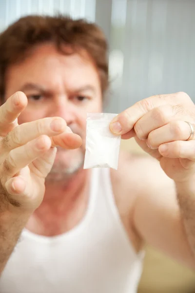 Man with Cocaine — Stock Photo, Image