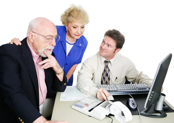 Seniors With Accountant — Stock Photo, Image