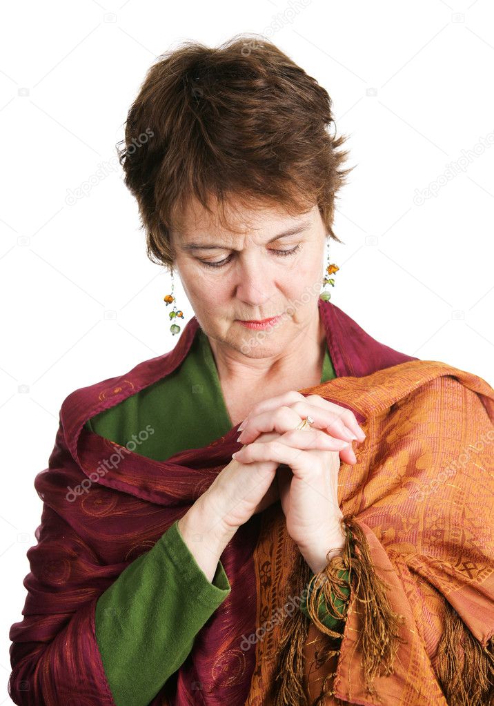 Irish Catholic Woman in Prayer