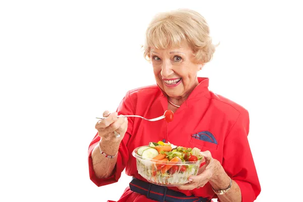 Senior Lady - Healthy Eating — Stock Photo, Image