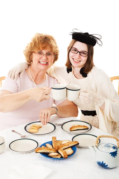 Μητέρες ημέρα κόμμα τσάι με τη μαμά — Φωτογραφία Αρχείου