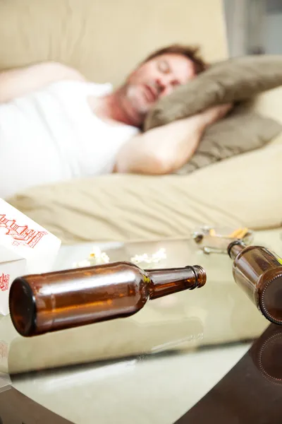 Asleep On Couch — Stock Photo, Image